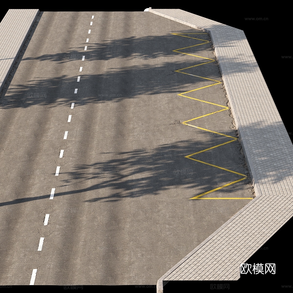破碎的道路套装33d模型