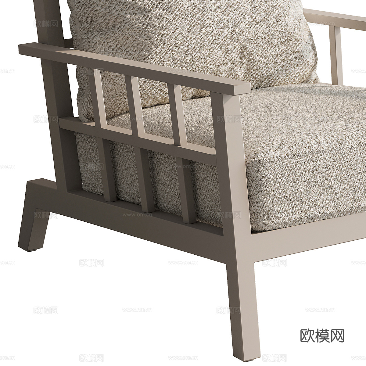 现代意式户外休闲椅3d模型下载（渲染图2）