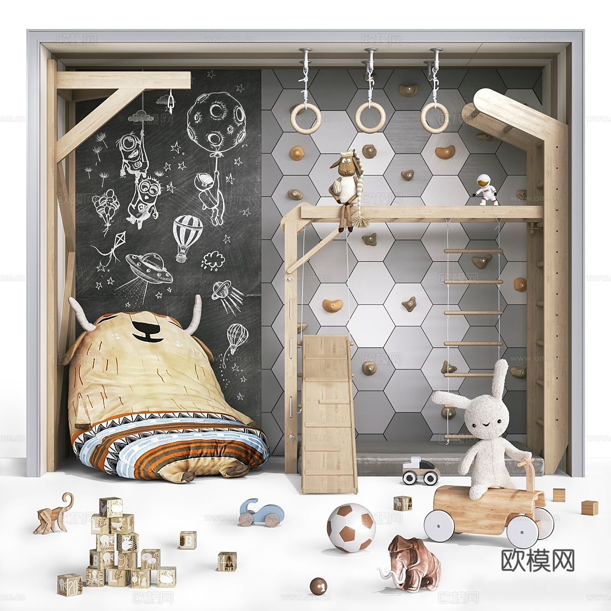 婴儿房玩具、装饰品和家具 1313d模型下载