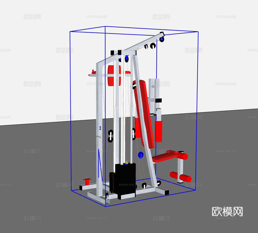 健身器材su模型