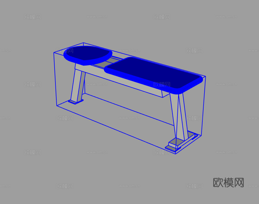 健身器材su模型下载（渲染图2）