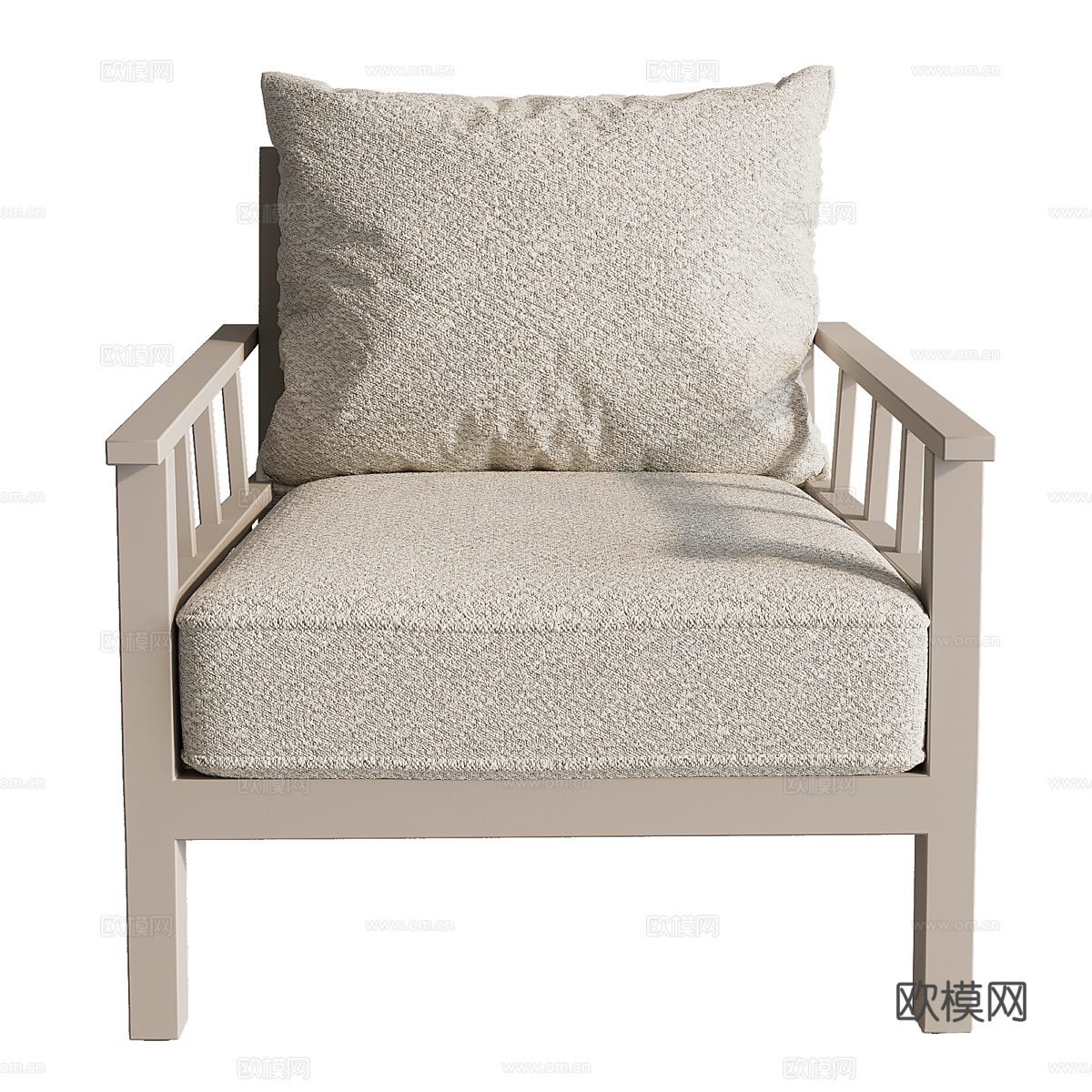现代意式户外休闲椅3d模型下载（渲染图3）