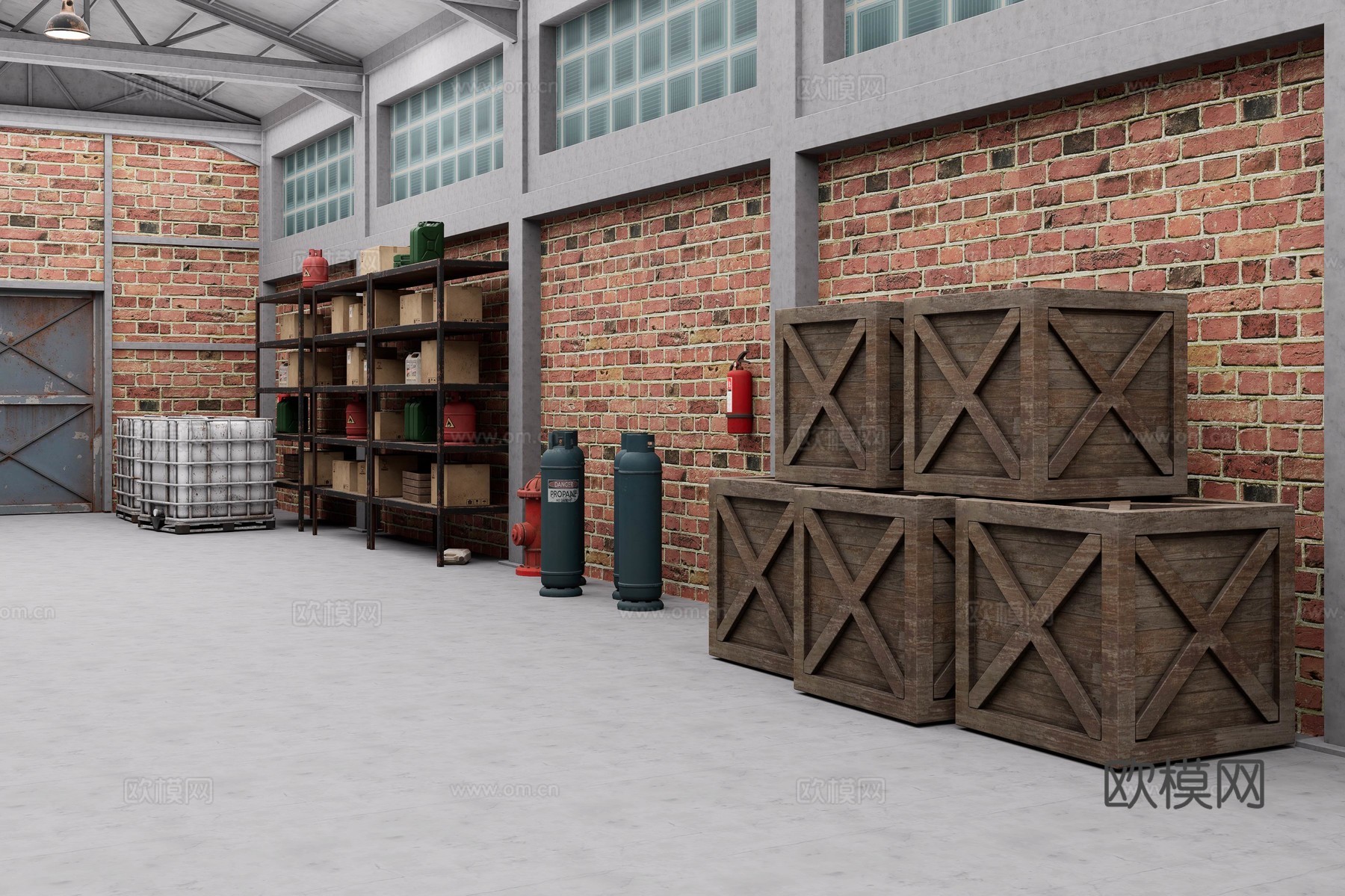 仓库室内环境3d模型下载（渲染图4）