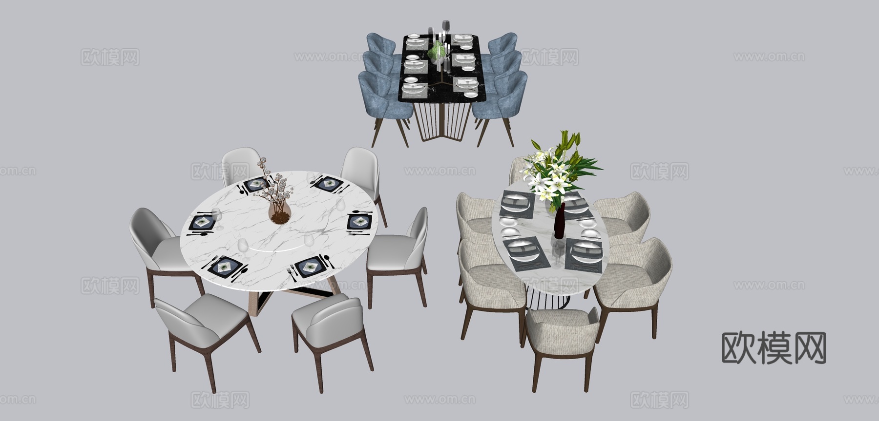 家具 餐桌su模型