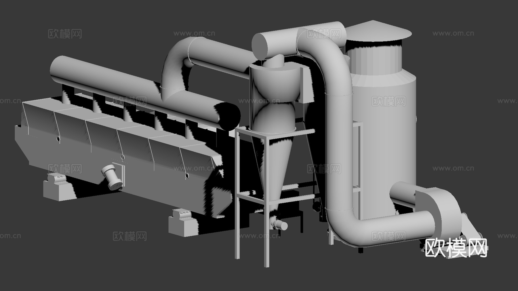 干燥机，大型机器，化工机器，精密，仪器3d模型下载（渲染图3）