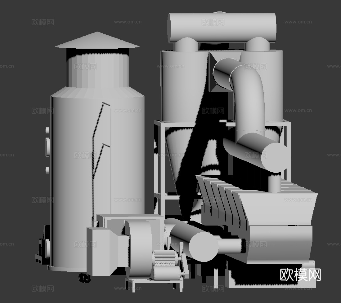 干燥机，大型机器，化工机器，精密，仪器3d模型下载（渲染图4）