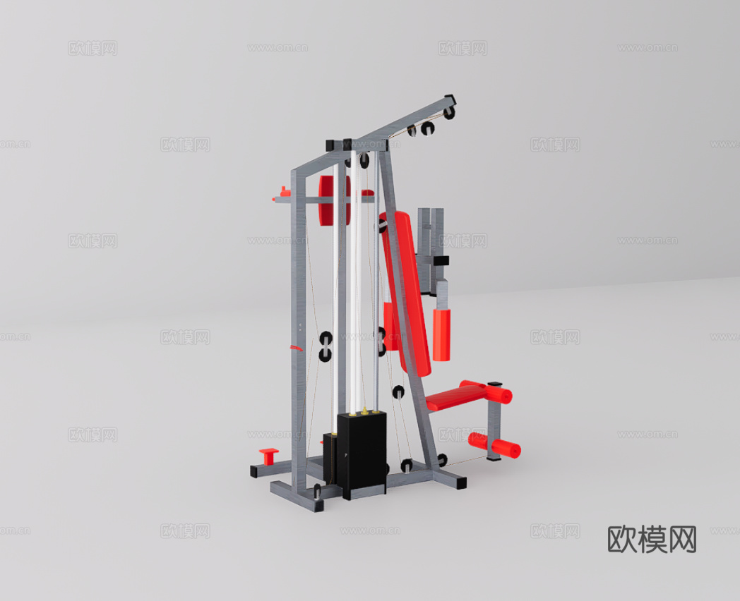 健身器材su模型