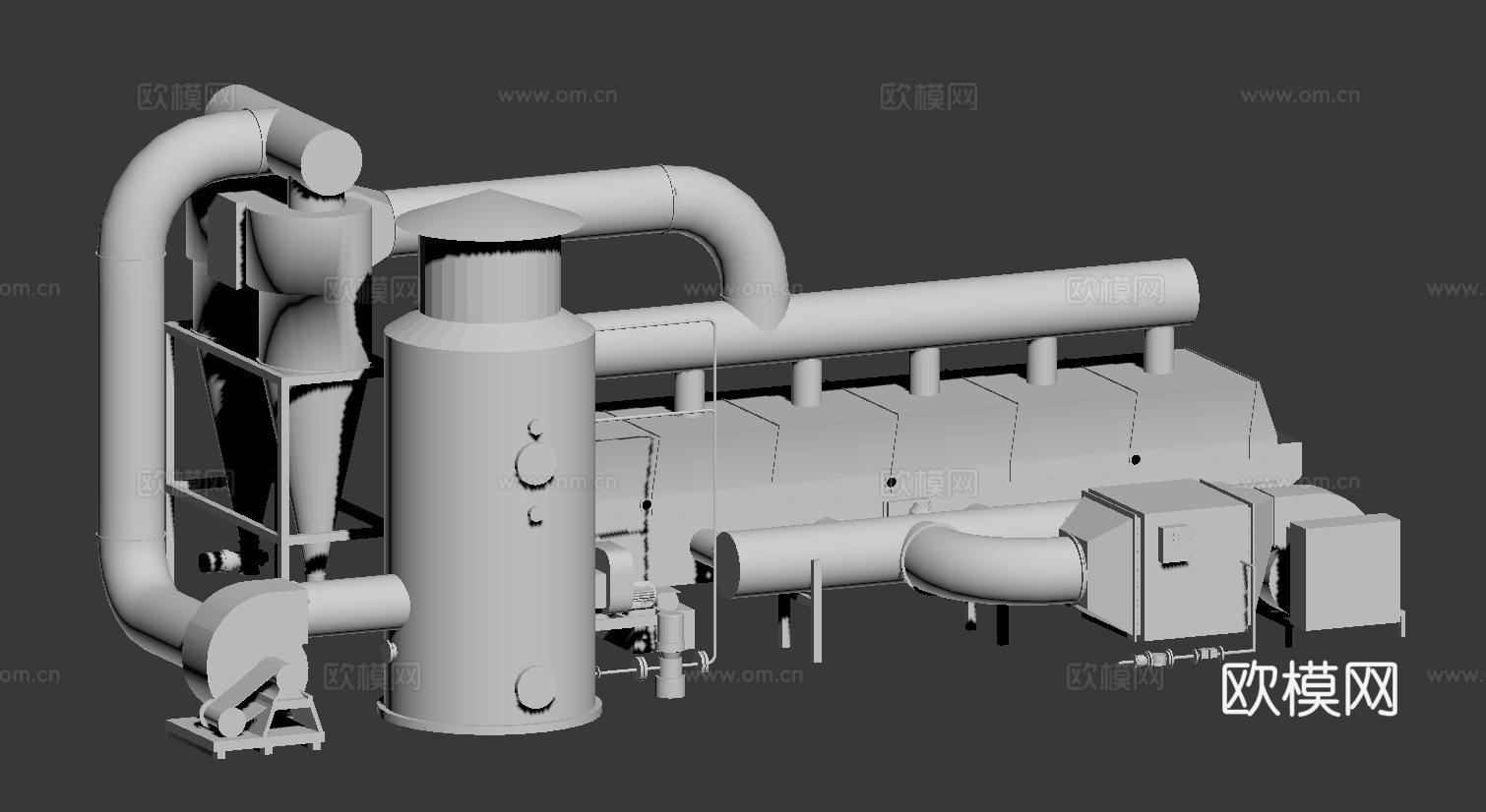 干燥机，大型机器，化工机器，精密，仪器3d模型下载（渲染图1）