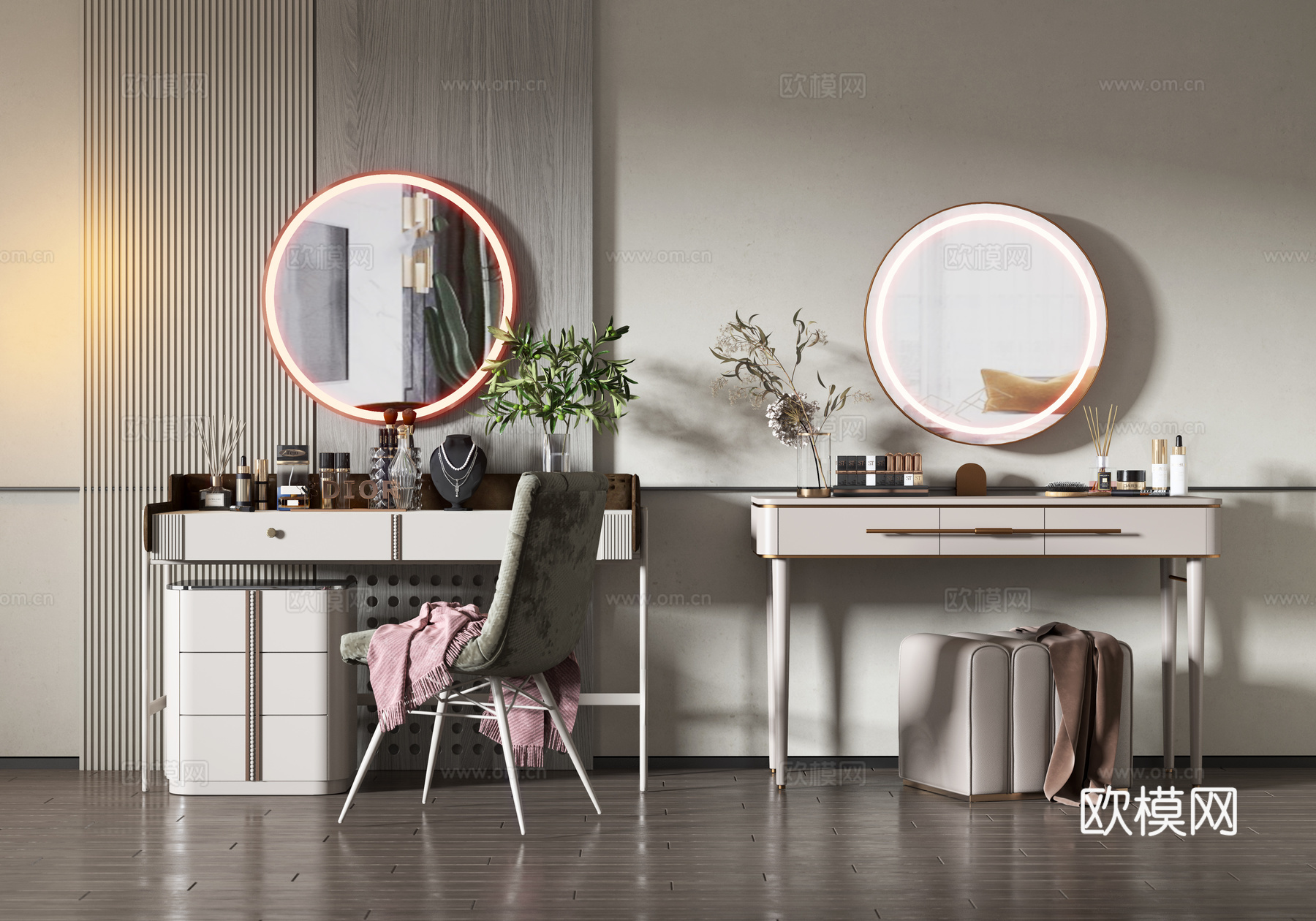 现代梳妆台3d模型下载