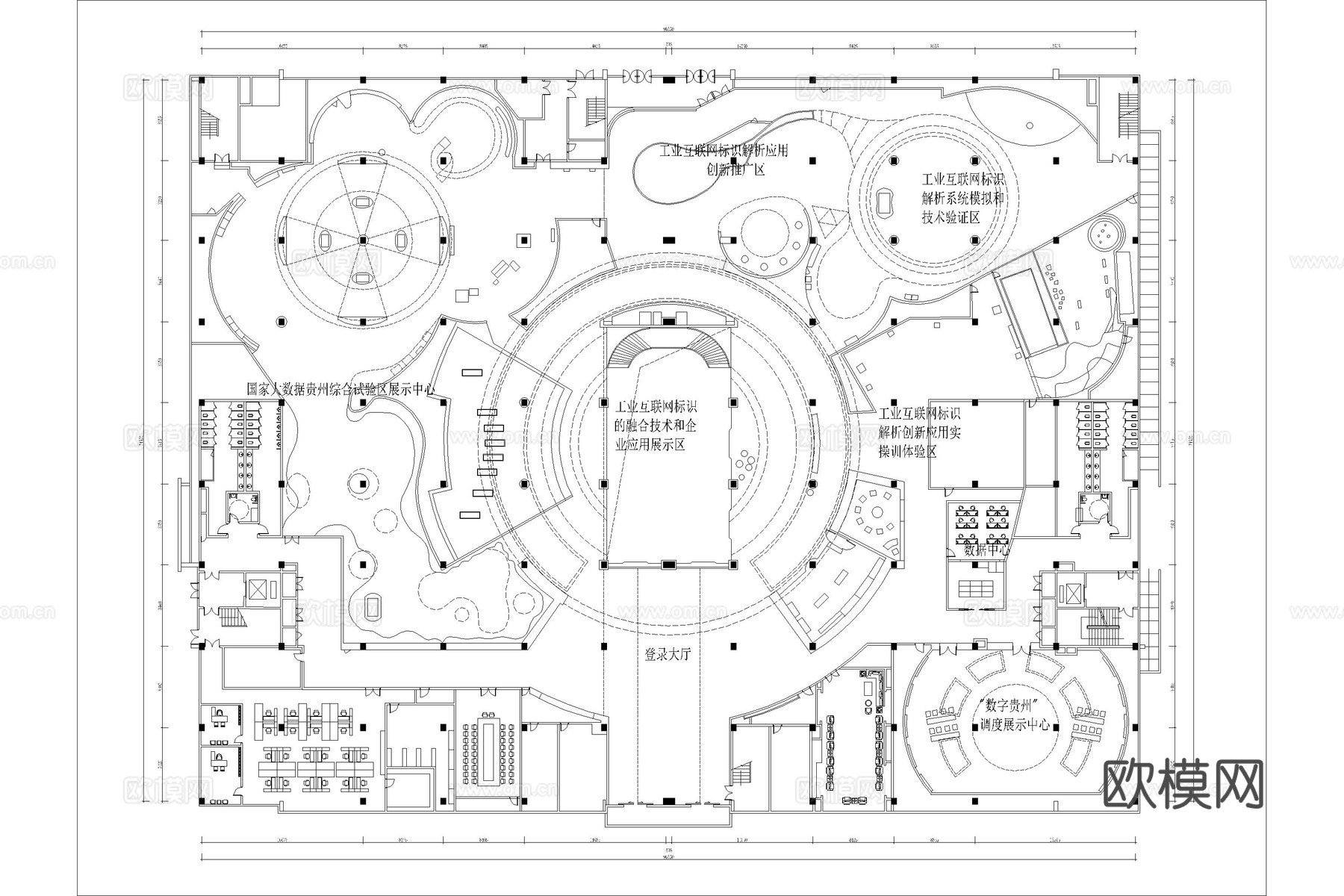 科技展厅 航天展厅 AI展厅 新能源展厅 航空展厅cad施工图