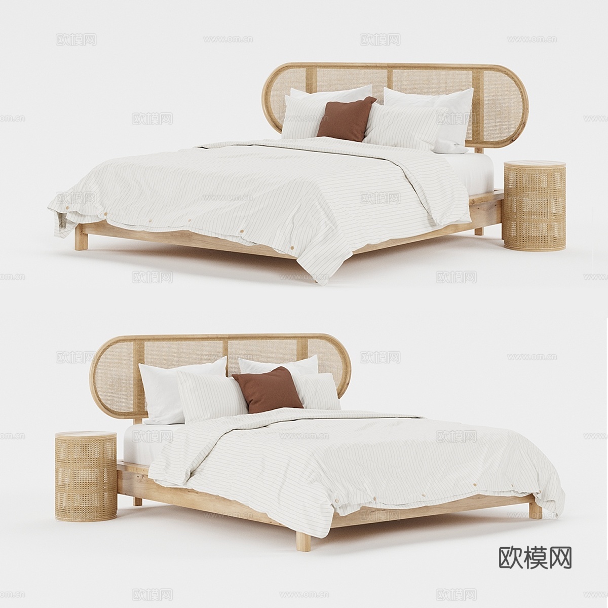 斯堪的纳维亚藤床.013d模型