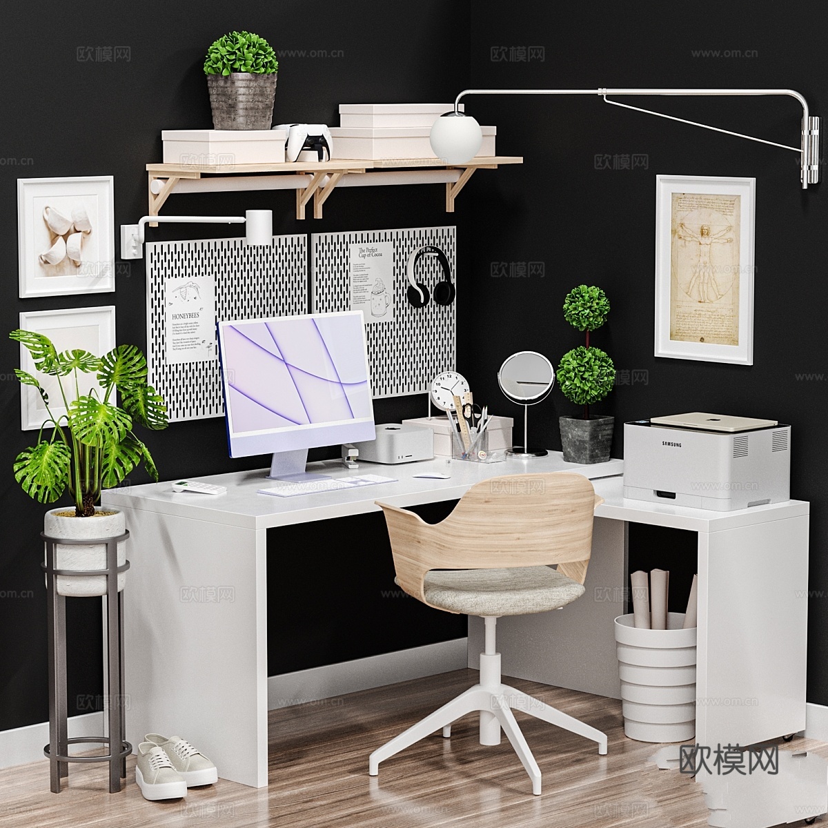 IKEA - 办公工作区 - 办公工作区 63d模型下载