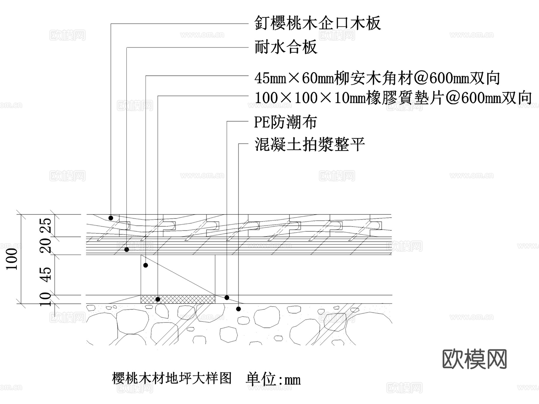 地面地坪地台做法节点大样详图CAD施工图集 29套cad施工图