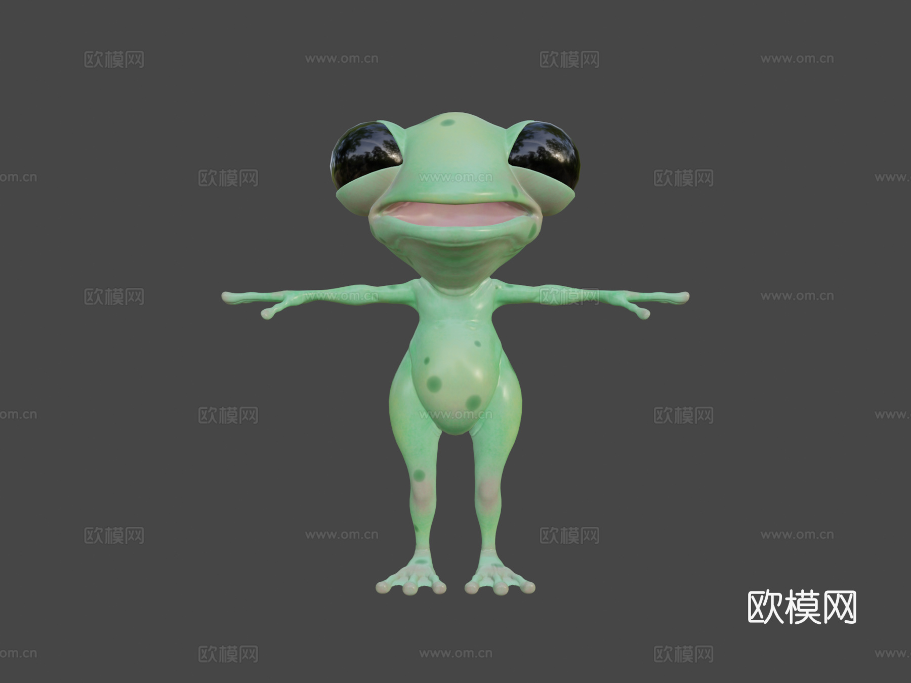 青蛙先生T字姿势3d模型下载（渲染图7）