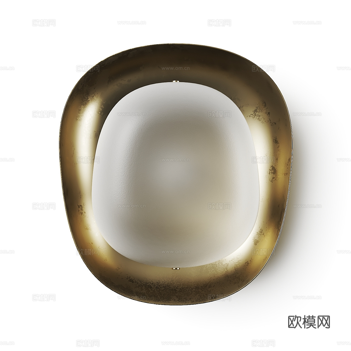 现代轻奢金属玻璃装饰壁灯3d模型下载（渲染图2）