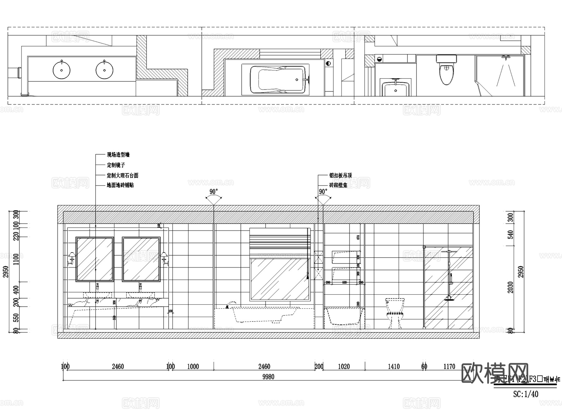 常州国宾一号602室内家装CAD施工图全套cad施工图