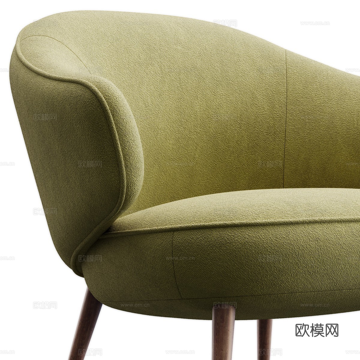 现代北欧布艺扶手椅3d模型下载（渲染图2）