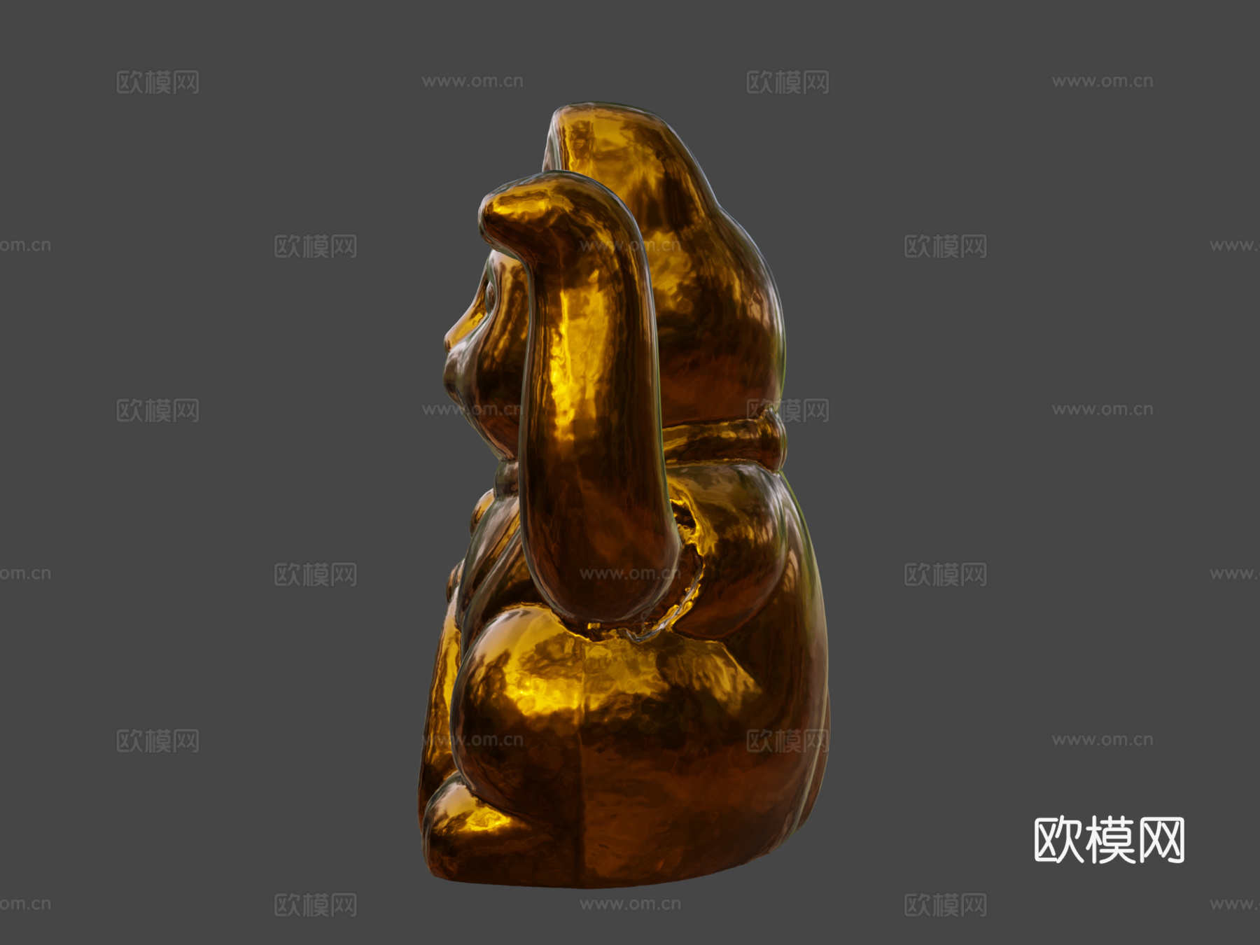 招财猫3d模型下载（渲染图6）