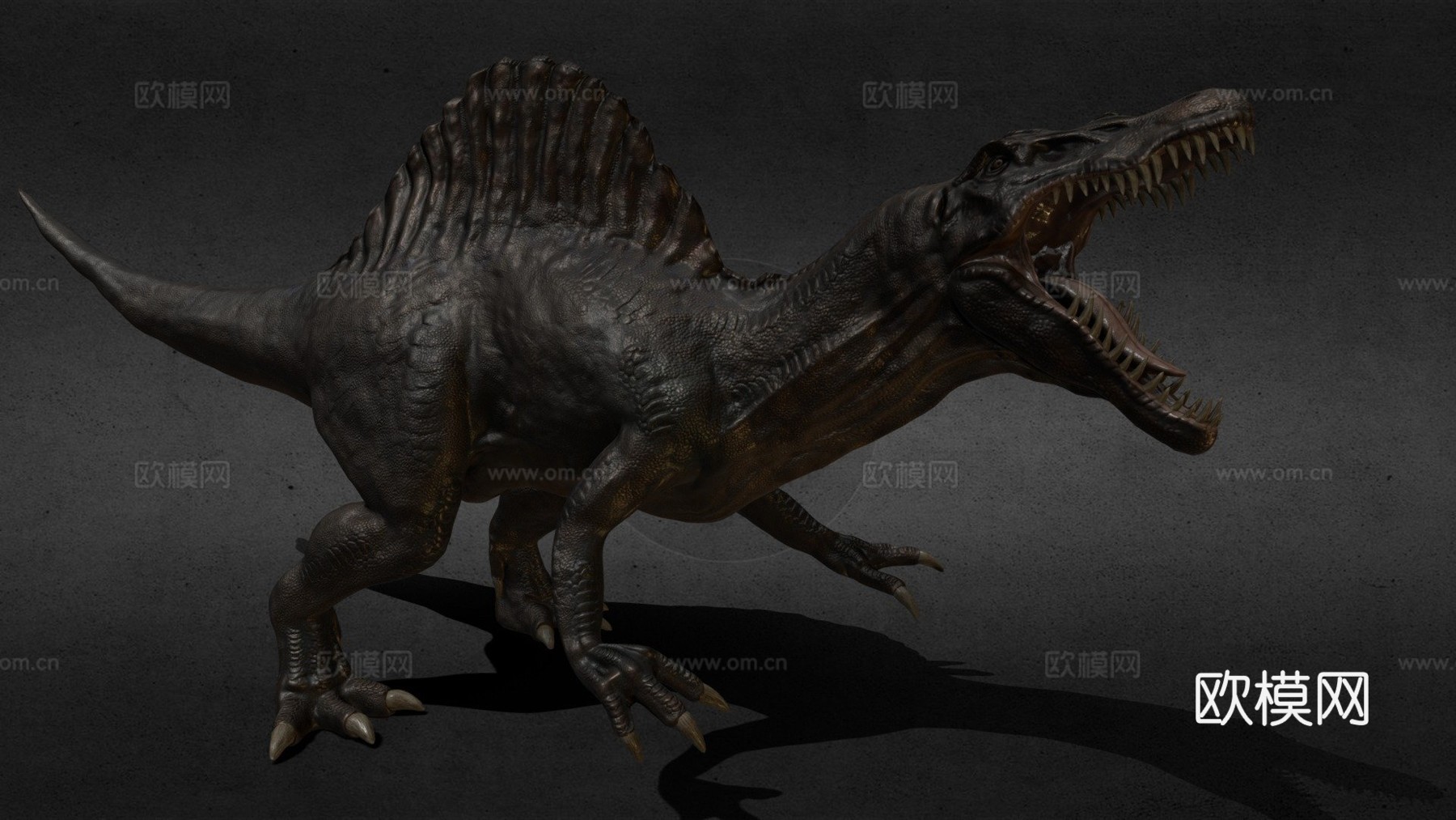 棘龙3d模型下载（渲染图1）