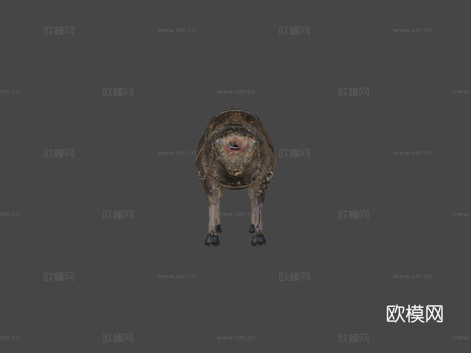 鳄牛3d模型下载（渲染图5）