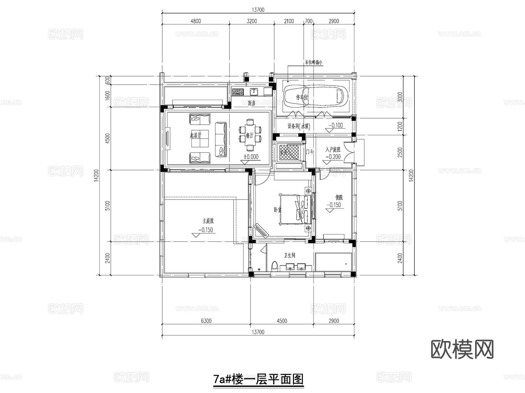 多层高层别墅度假公寓户型图CAD合集 13套cad施工图