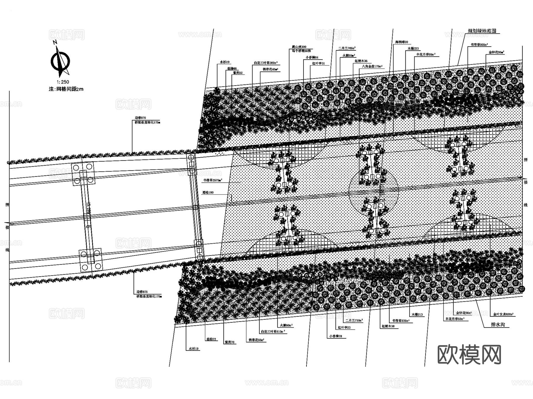 高速市政公路道路景观CAD施工图集 16套cad施工图