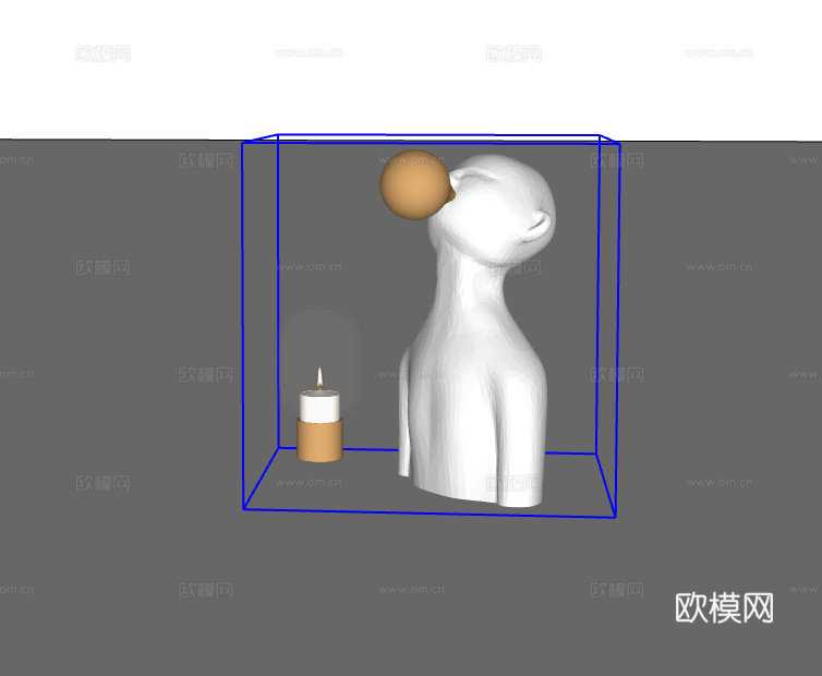 雕塑摆件su模型