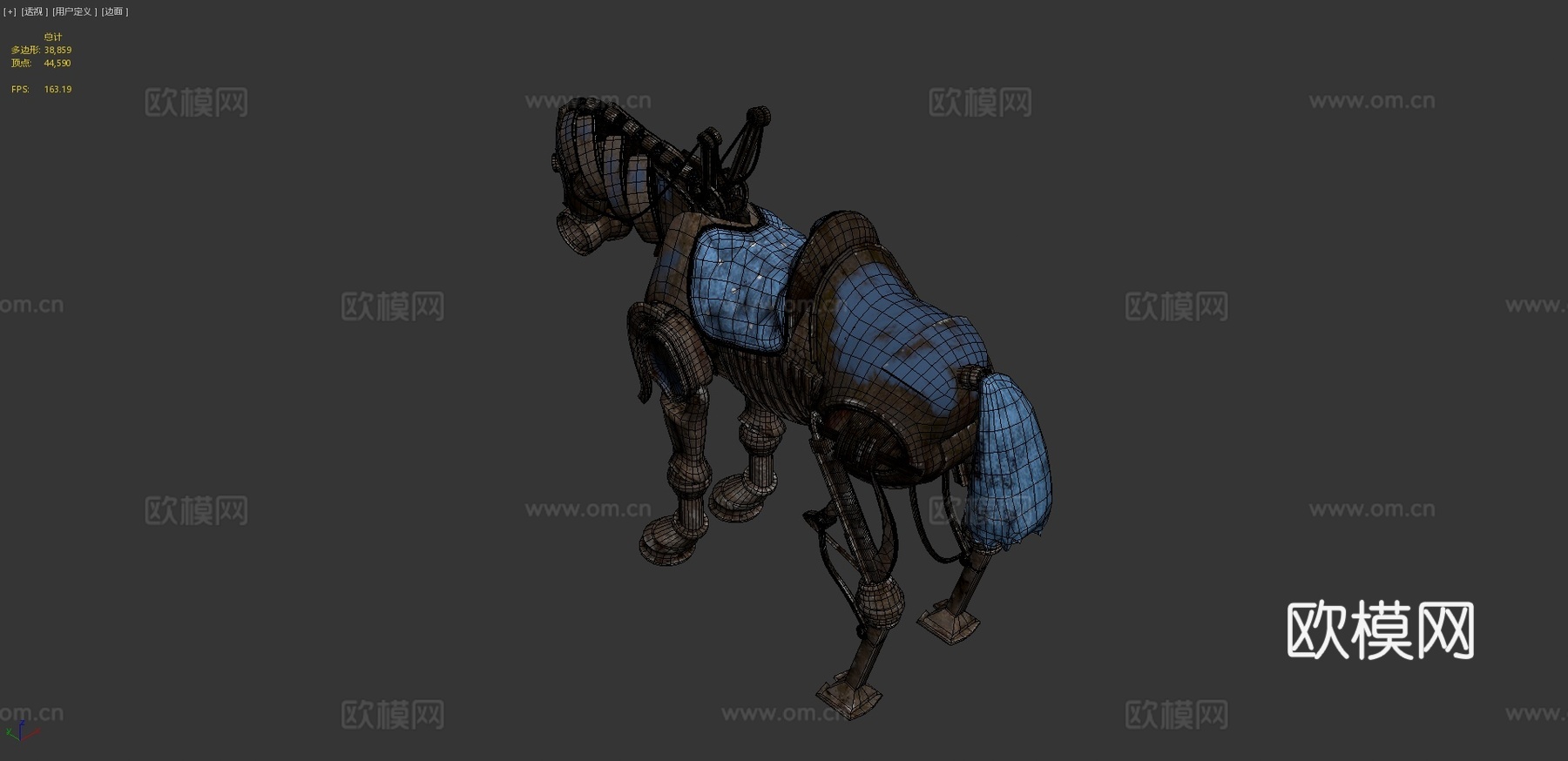 后末日机械马3d模型下载（渲染图4）