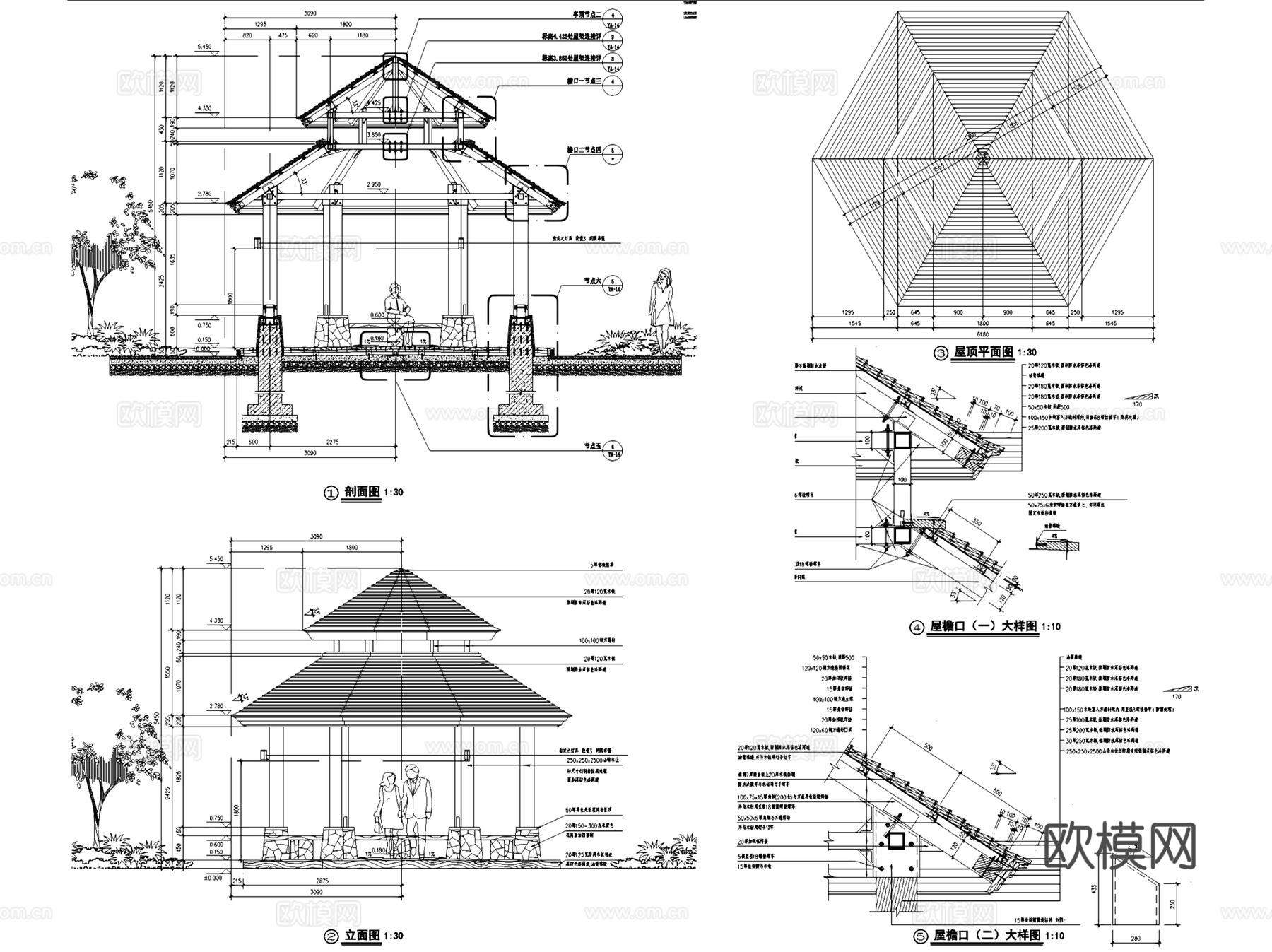 惠阳泗水湖滨公园一期景观CAD施工图全套cad施工图cad施工图