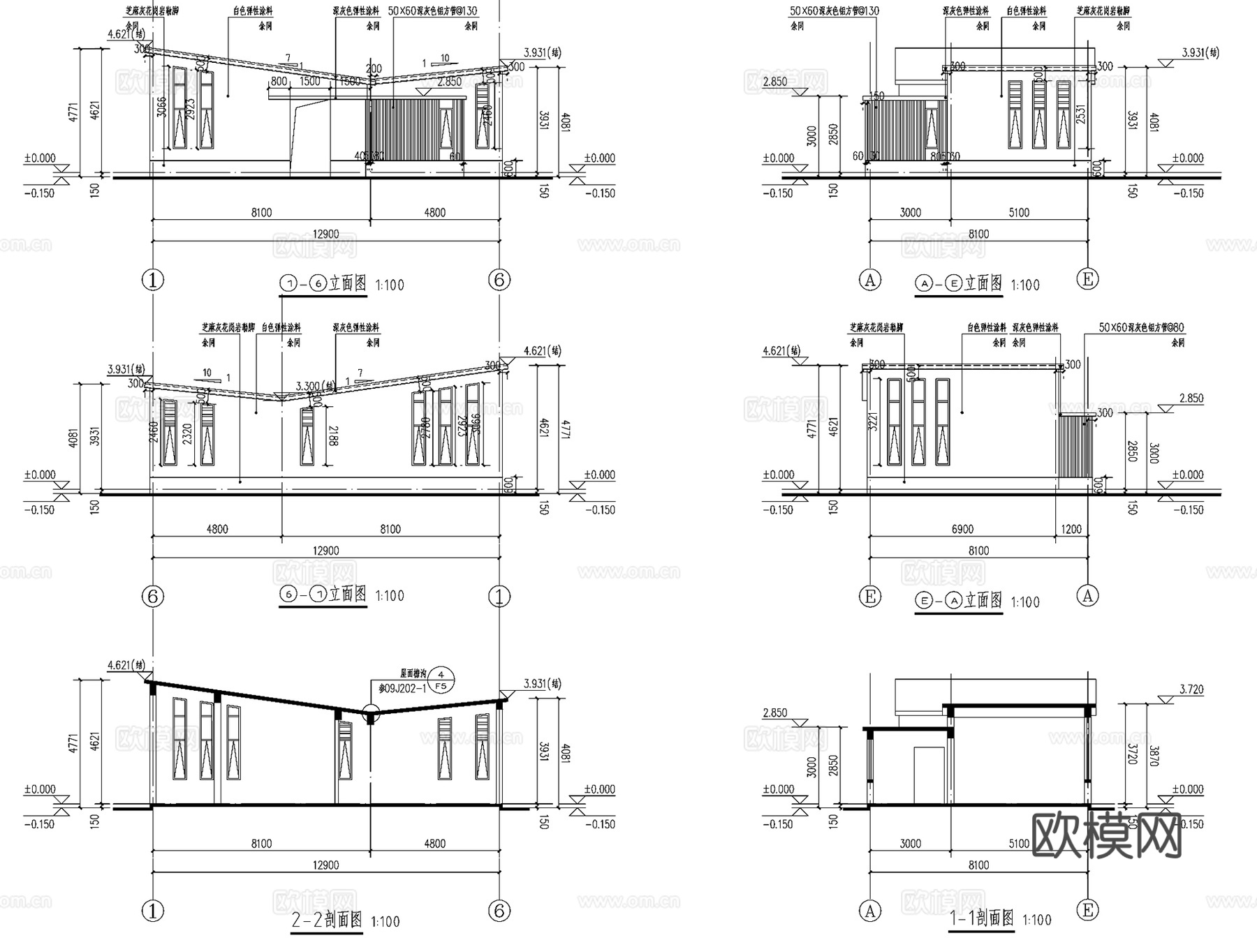 公共厕所卫生间洗手间建筑CAD施工图集 9套cad施工图