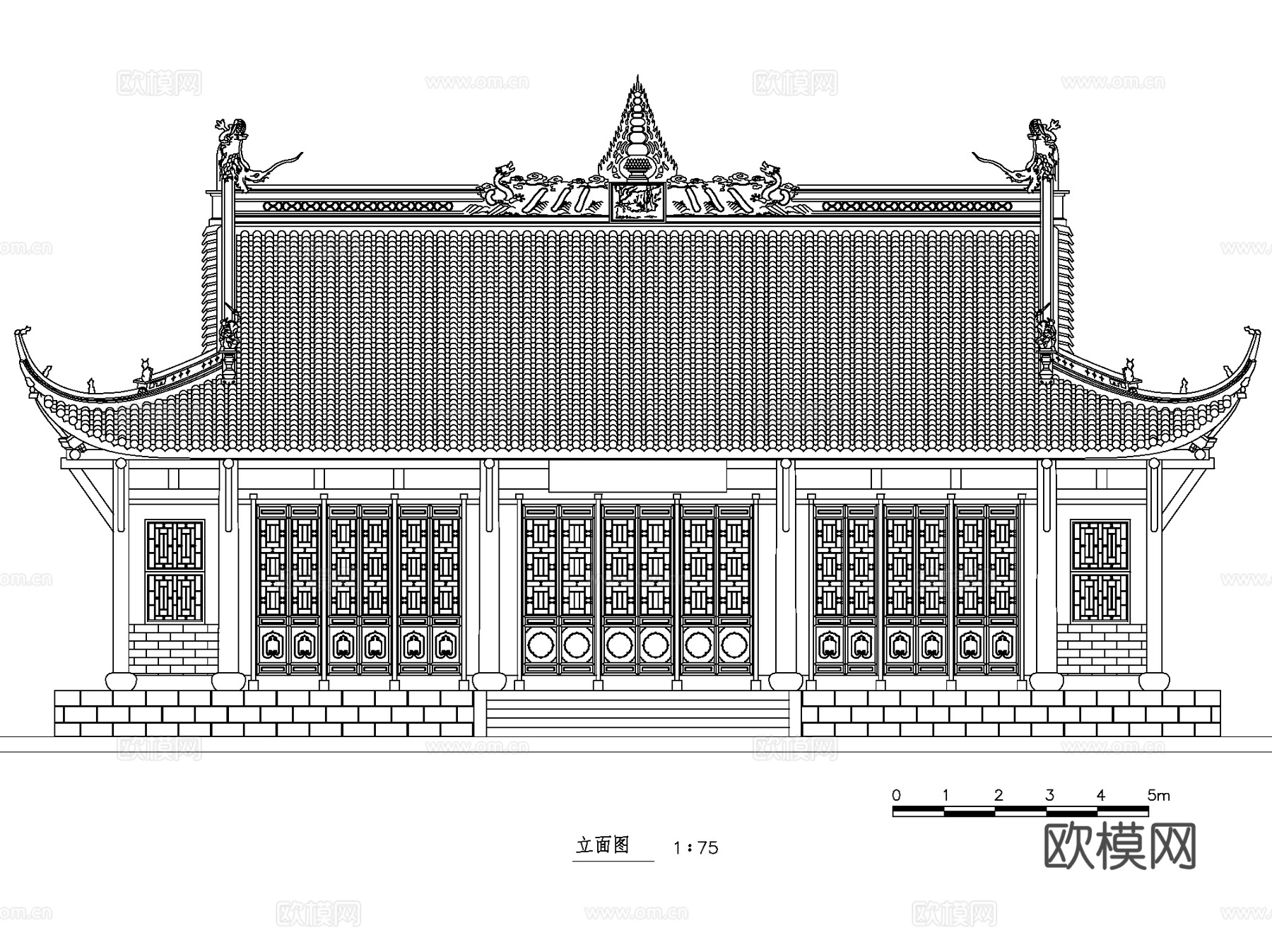 古建筑园林殿堂楼阁CAD施工图集 3套cad施工图
