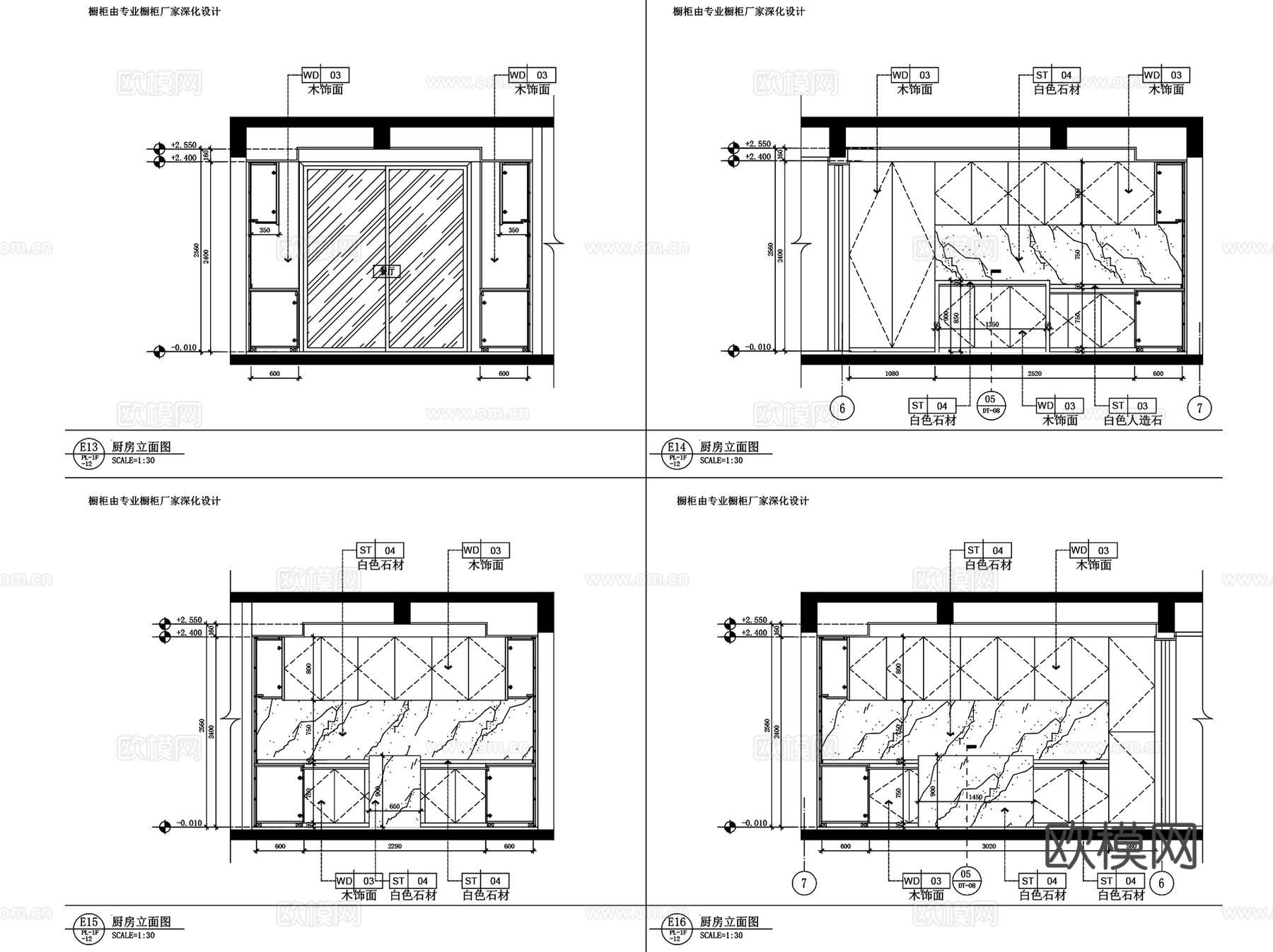 海南美岭湖别墅室内装饰CAD施工图全套cad施工图