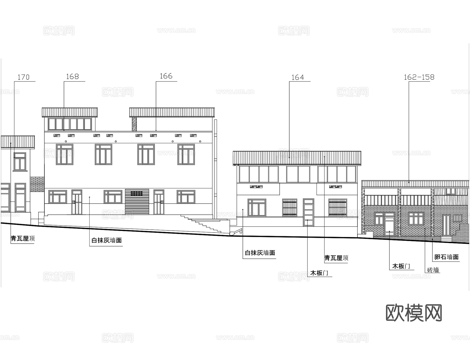 都江堰历史街区测绘CAD施工图集cad施工图