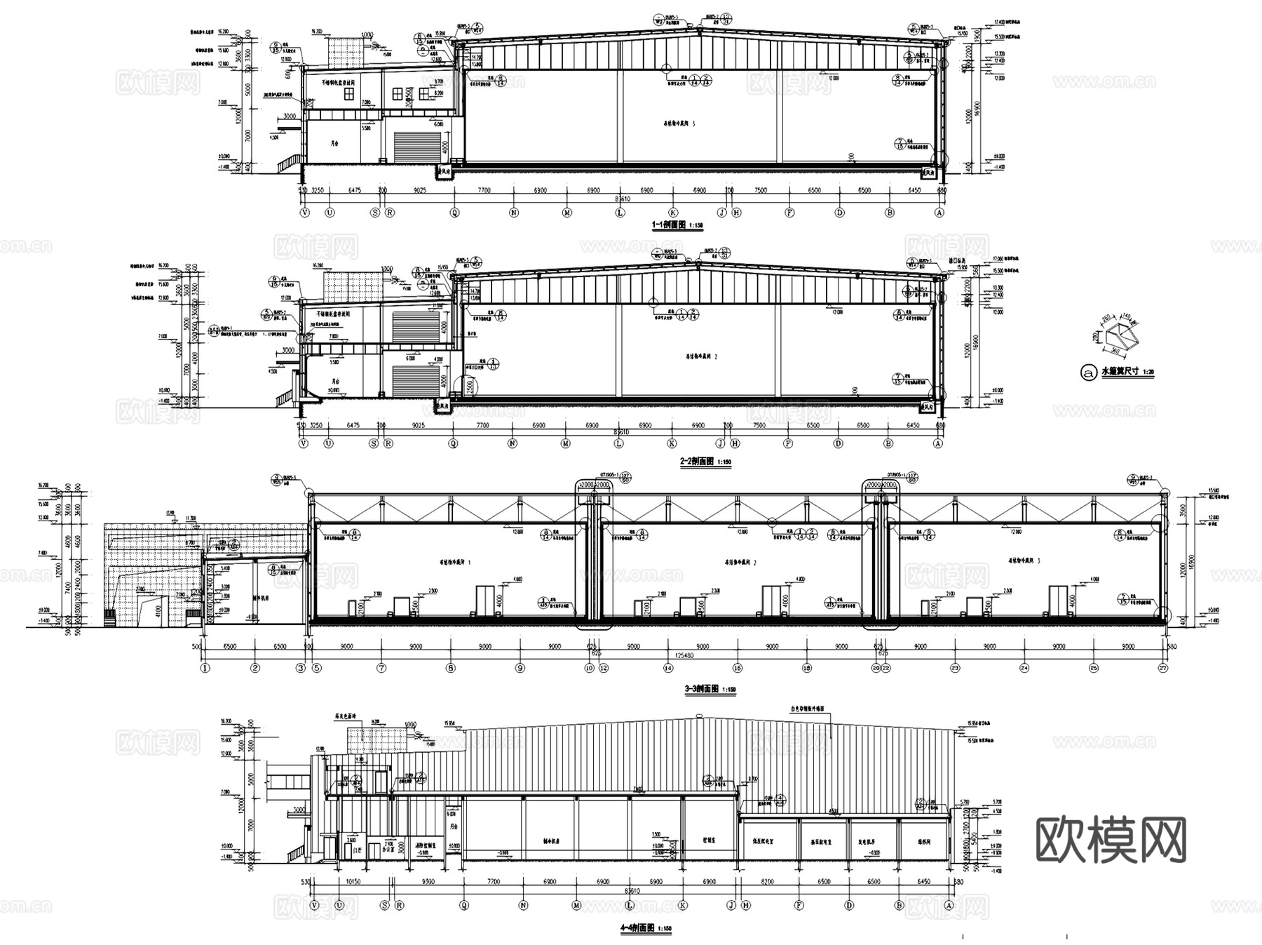 广东新供销天平冷链冷藏库建筑CAD施工图全套cad施工图