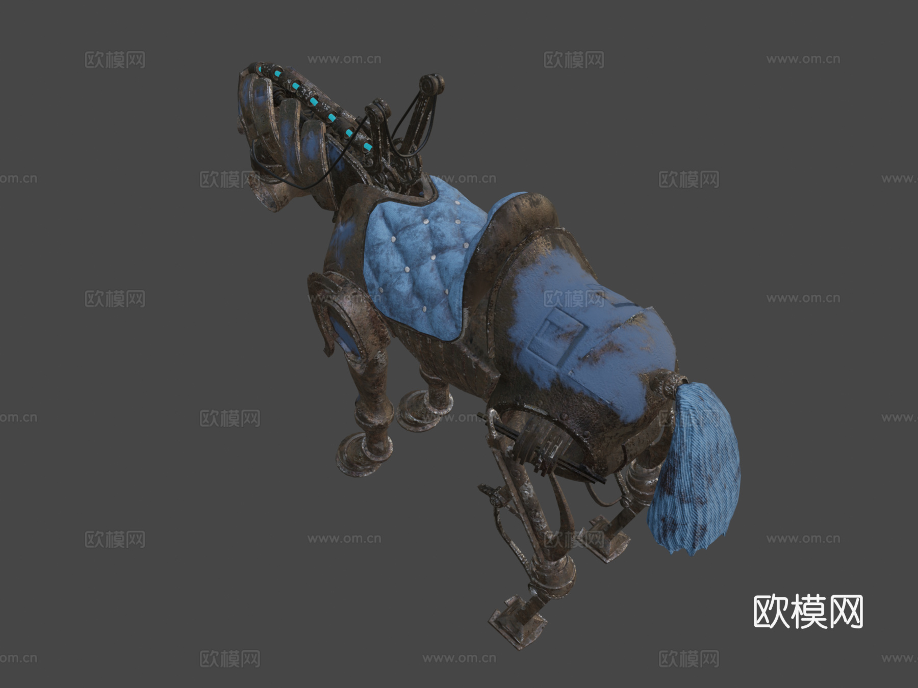 后末日机械马3d模型下载（渲染图7）
