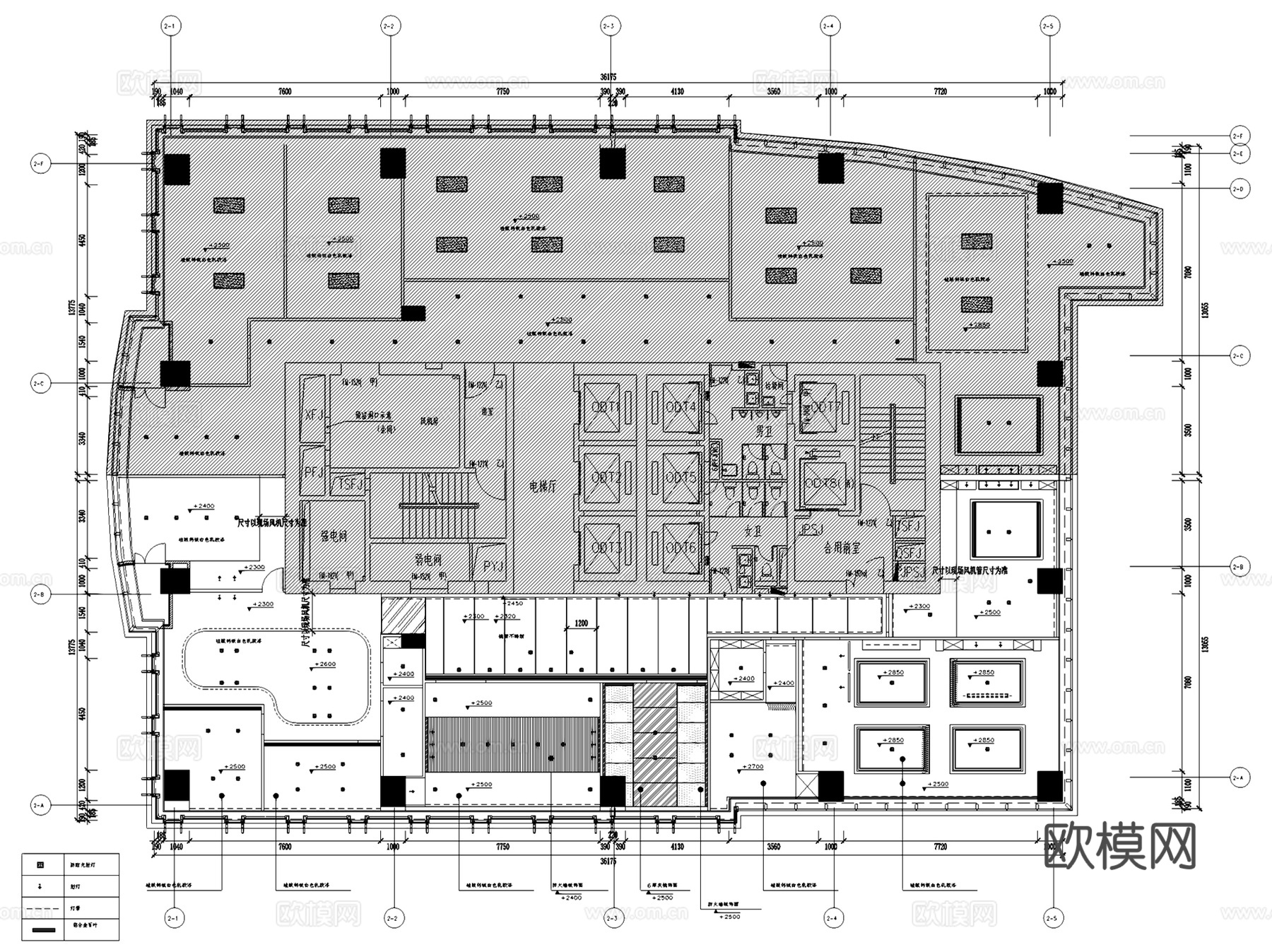 办公空间室内装饰设计CAD施工图集 23套cad施工图