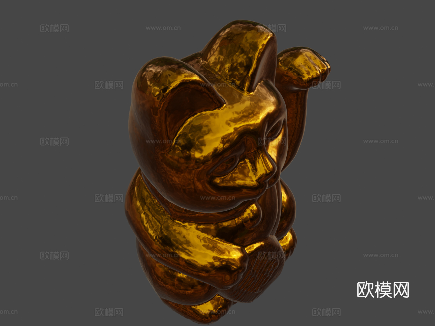 招财猫3d模型下载（渲染图7）