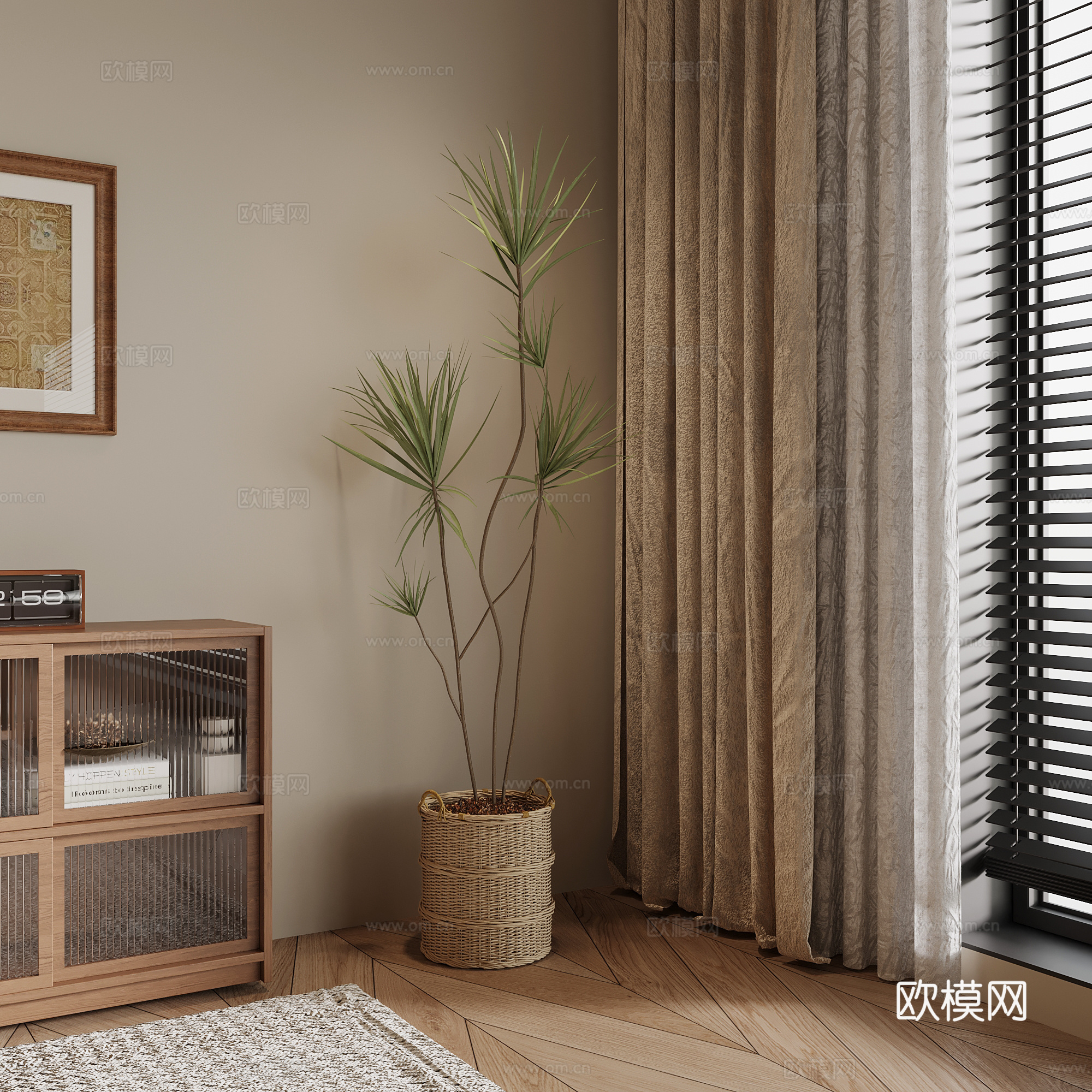 现代绿植 盆栽 植物su模型