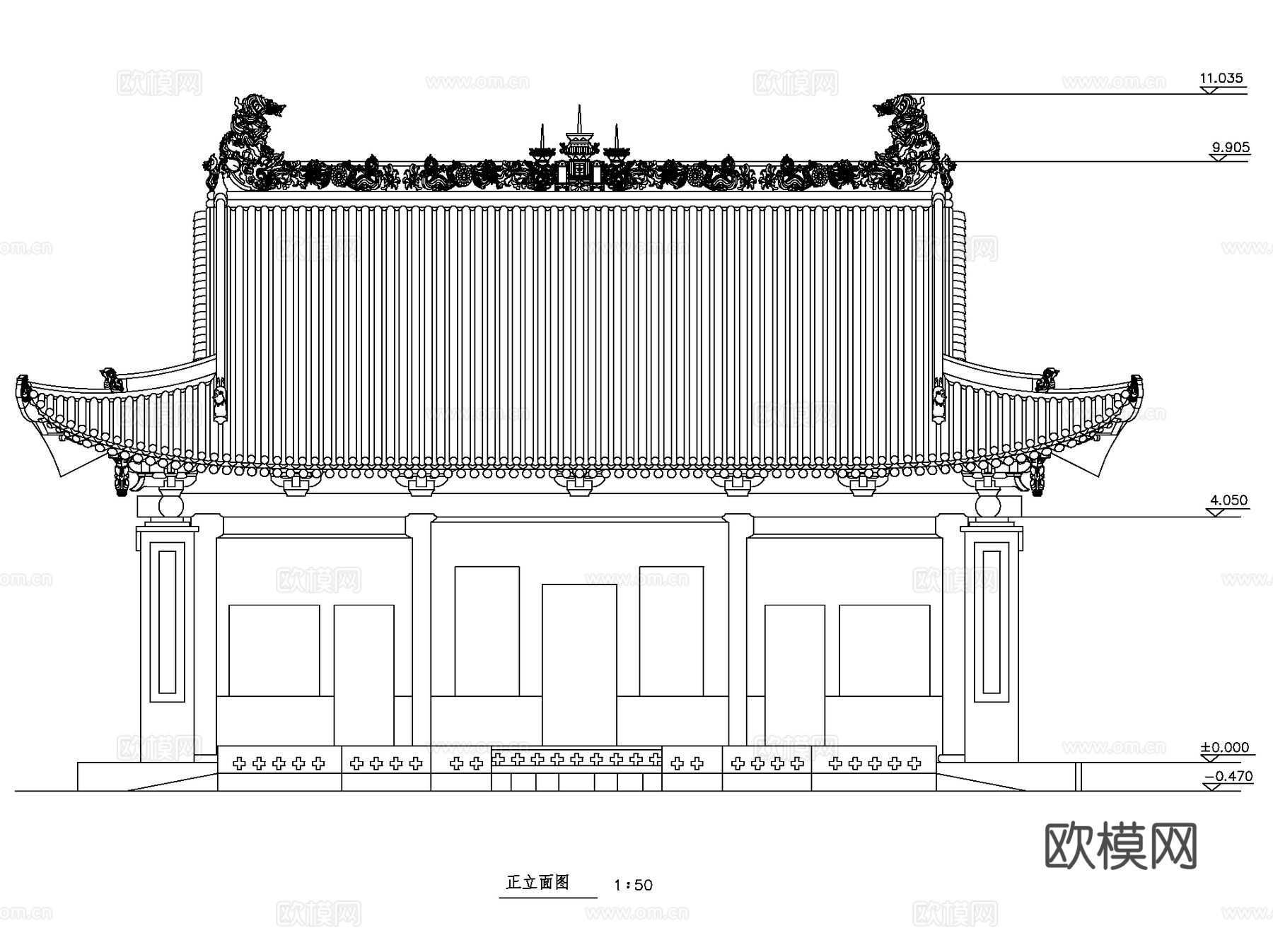 古建筑园林殿堂楼阁CAD施工图集 3套cad施工图