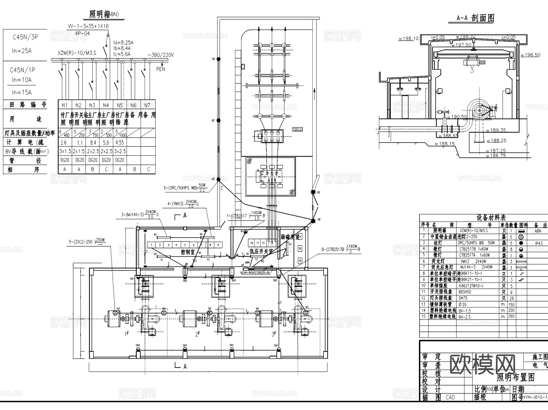 变电站电所发电厂机房电气工程CAD施工图 300套cad施工图