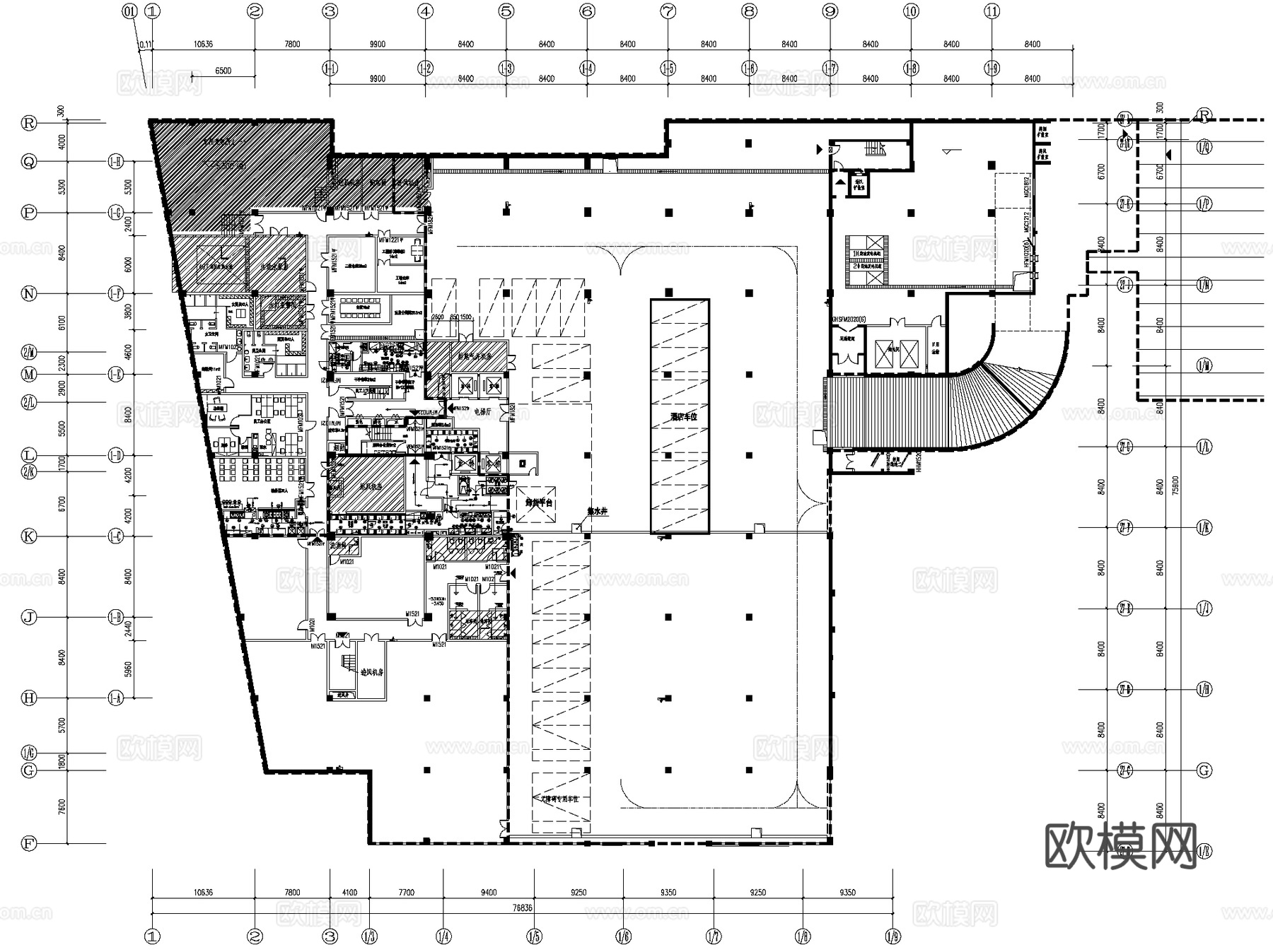 杭州远洲逸延酒店各层建筑平面CAD施工图集cad施工图
