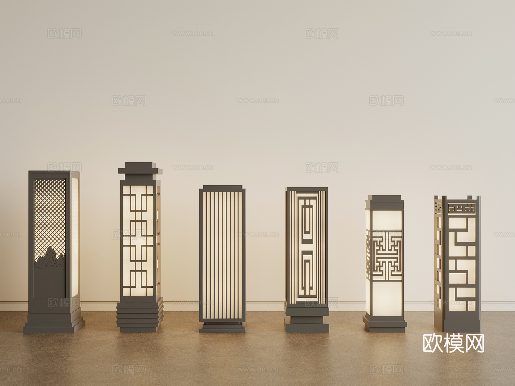 现代户外灯 草坪灯 庭院灯3d模型下载