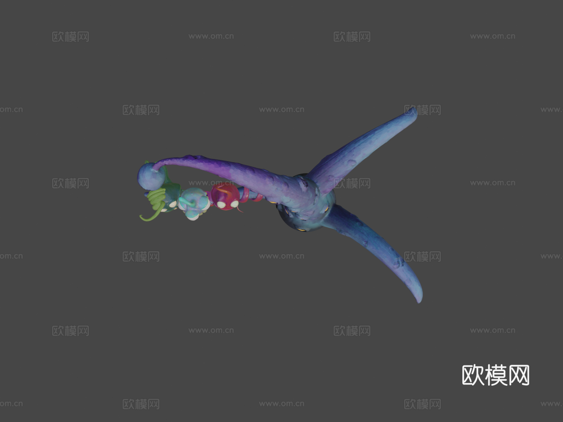 可爱怪物3d模型下载（渲染图5）