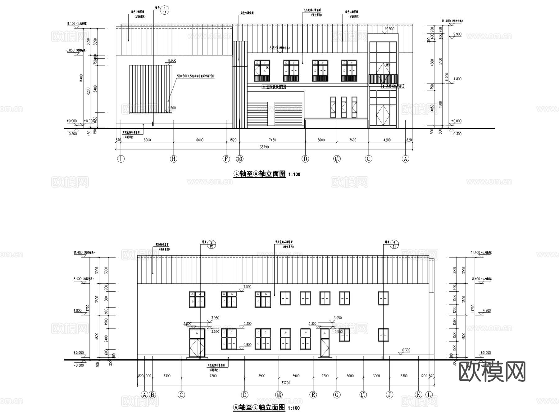 杭州仓前街道垃圾中转站建筑CAD施工图全套cad施工图