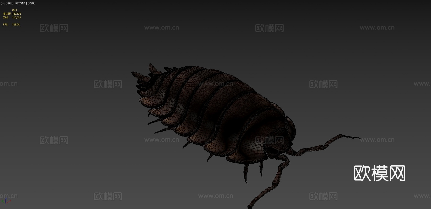 滚圆球3d模型下载（渲染图4）