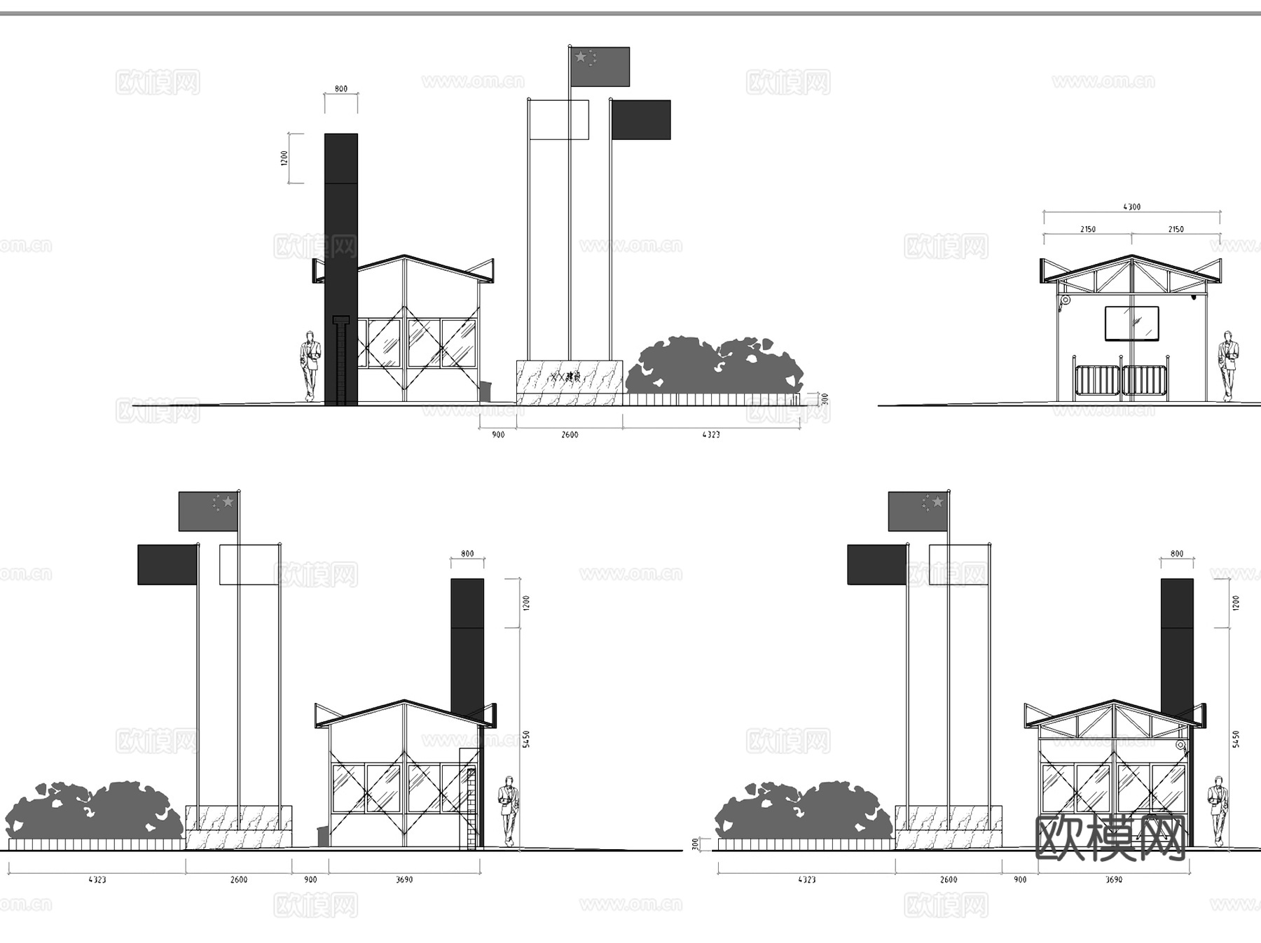 工地工程临时厂房设施建筑CAD施工图整套cad施工图