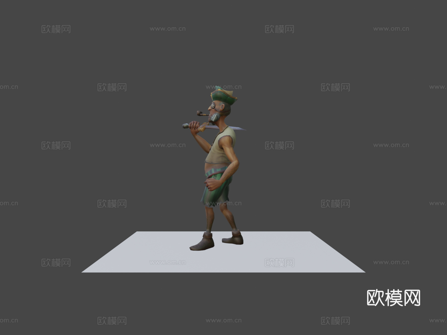 鱼人海盗暴雪角色大赛20163d模型下载（渲染图5）