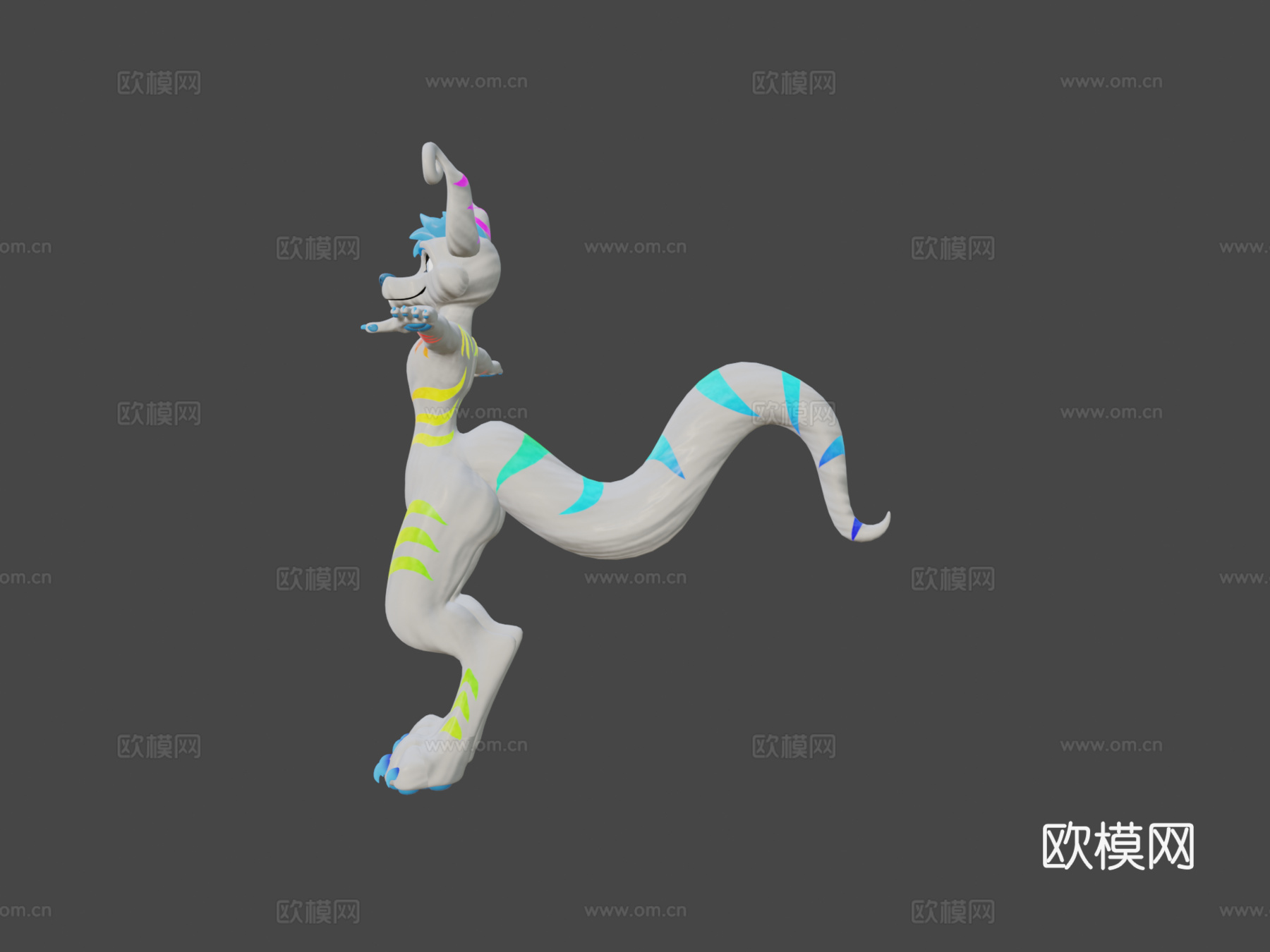 克鲁克斯-虚拟现实聊天&amp;虚拟主播头像3d模型下载（渲染图5）