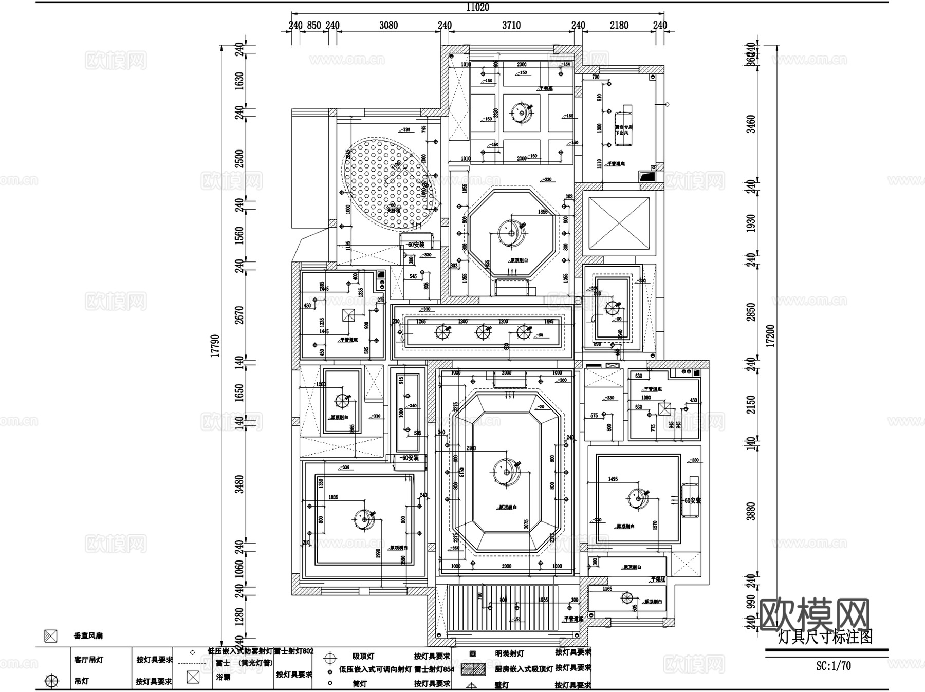 常州紫禁城住宅室内家装CAD施工图全套cad施工图
