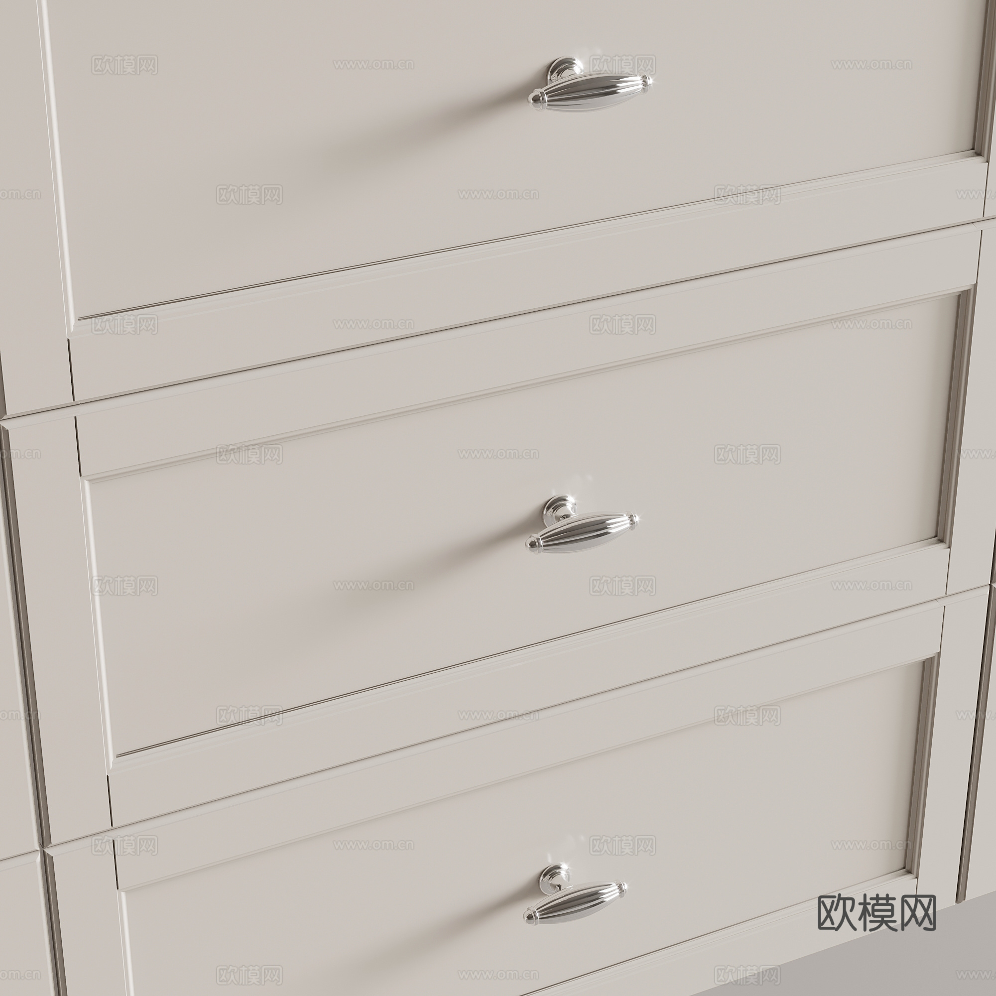 法式抽屉拉手 门把手3d模型下载